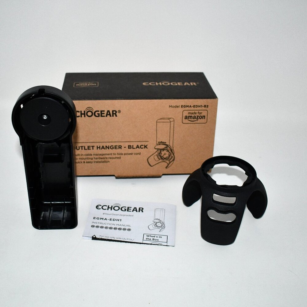 ECHOGEAR Outlet Hanger Mount for Echo Dot 4th Generation, Black, NWT